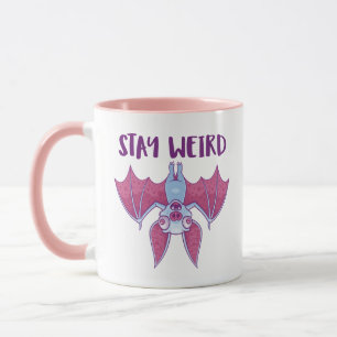 Taza Quédate Extraño Murciélago Vampiro Albino Caricatu