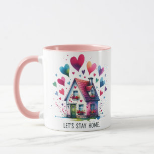 Taza Quedémonos en casa acogedores