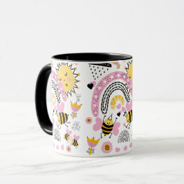 Taza Queen BEES BFF, Baby Girl, Girly Gifts Pink