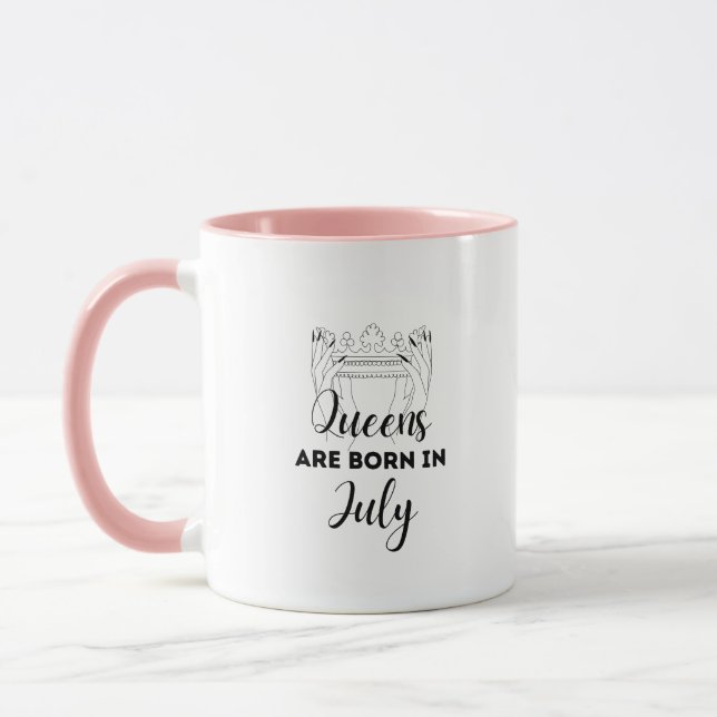 Taza Queens Are Born in July Birthday Gift Mug for Her  (Izquierda)