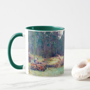 Taza Quemadores de carbón leñadores Tom Roberts 1886  