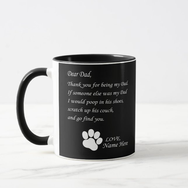 Taza Querido Padre, Gracias Por Ser Mi Padre (Izquierda)