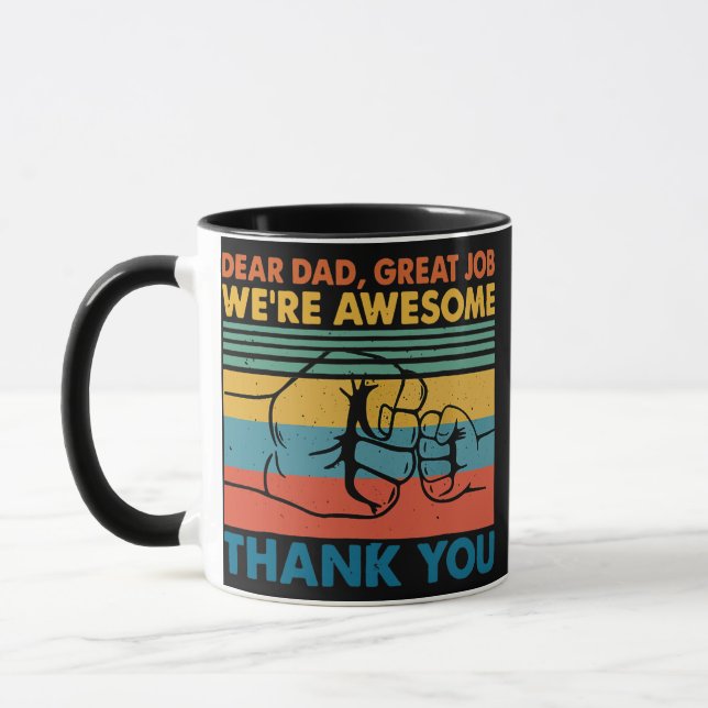 Taza Querido papá, gran trabajo, estamos increíbles gra (Izquierda)