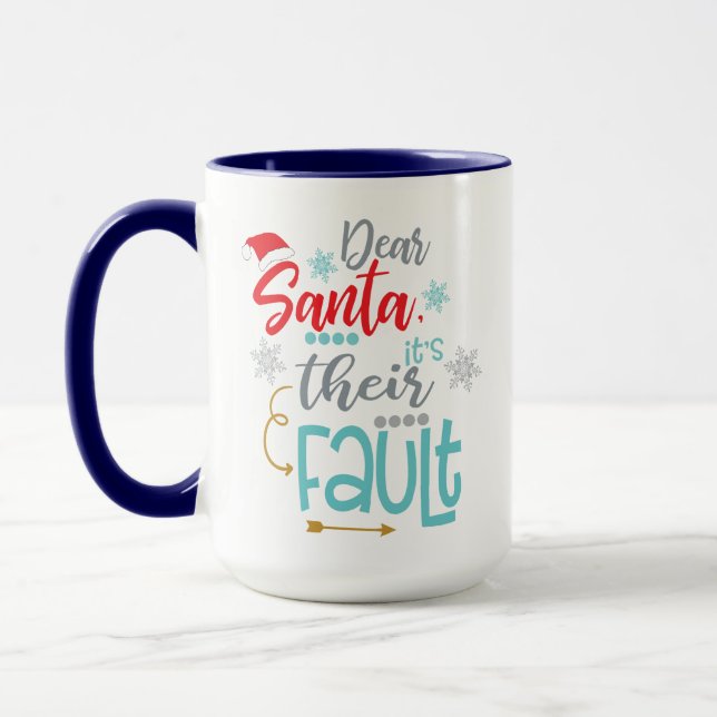 Taza Querido Papá Noel, Su Falla, Graciosos Navidad Ale (Izquierda)