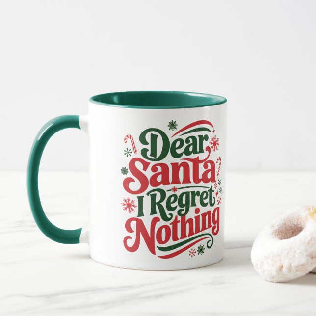 Taza Querido Santa I, no lamento nada (Con donut)