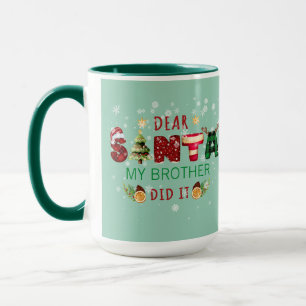 Taza Querido Santa Mi Hermano Lo Hizo Clásico Divertido