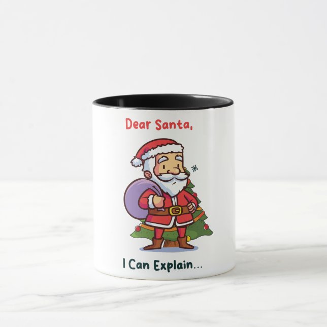 Taza Querido Santa, puedo explicarlo - Navidades divert (Centro)