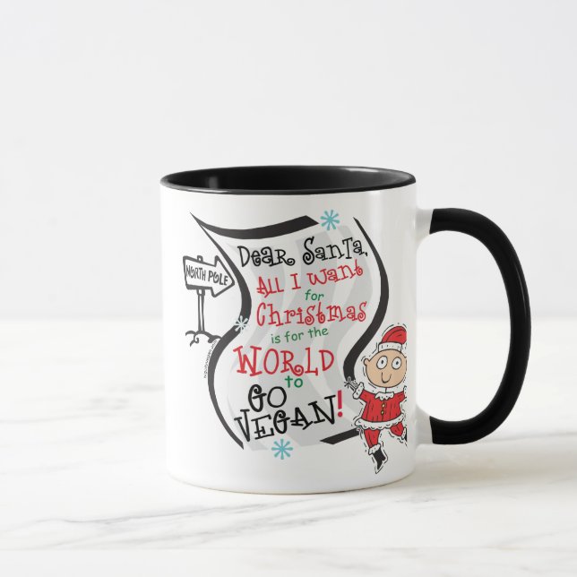 Taza Querido Santa Vegan Wish (Derecha)