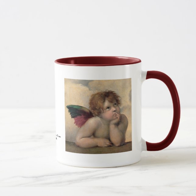 Taza Querube de Sistine Madonna, Raphael 1514 (Derecha)