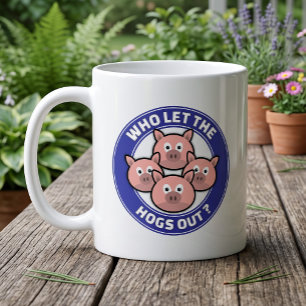 Taza ¿Quién Dejó Salir a los Cerdos - Divertida Parodia