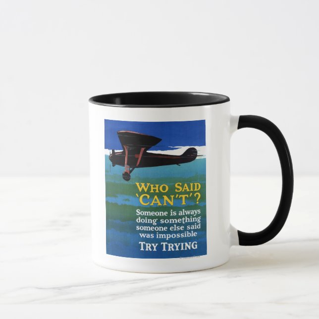 Taza ¿Quién dijo que no puede? - Intentar (Derecha)