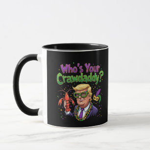 Taza ¿Quién es tu guardaespaldas? Funny Trump Mardi Gra