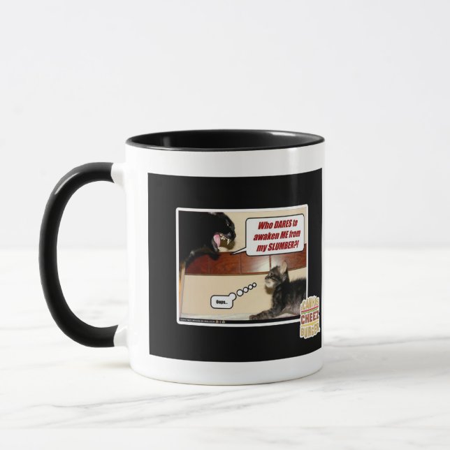 Taza ¿Quién se atreve me despierta? (Izquierda)