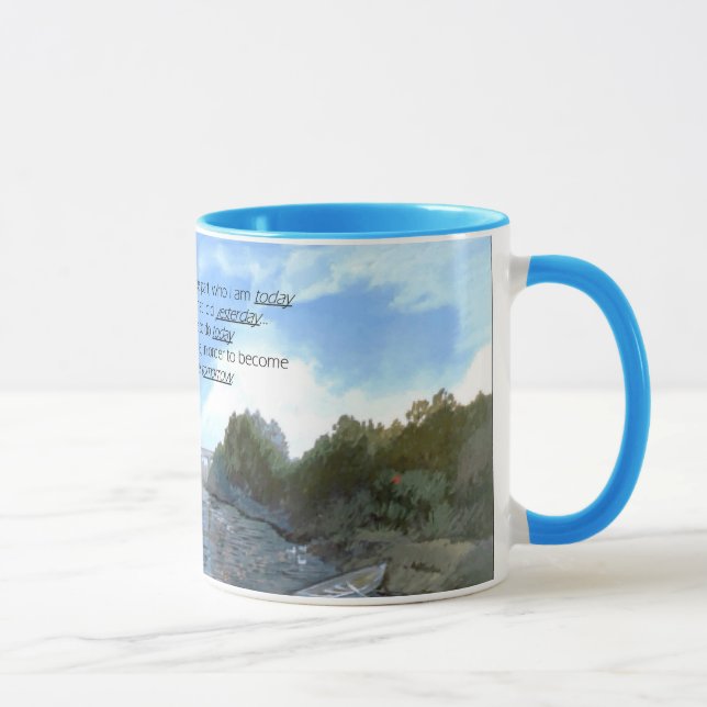 Taza Quién soy hoy Inspirador (Derecha)