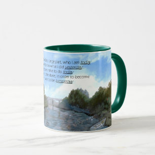 Taza Quién soy hoy Inspirador