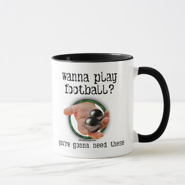 Taza ¿Quiera jugar a fútbol? (Derecha)