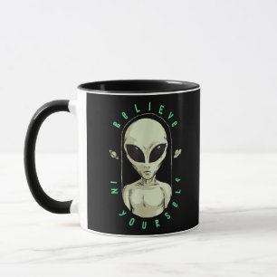 Taza Quiero creer que la gráfica de OVNI de Alien