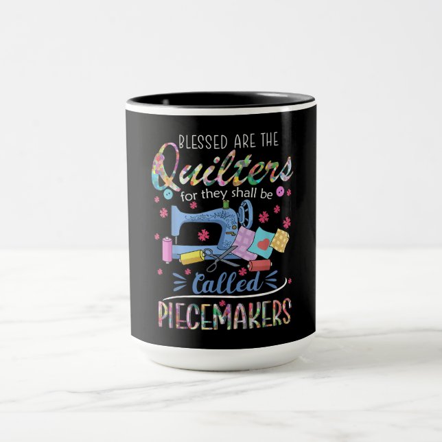 Taza Quilters Piecemakers Quilting Quilting Sgift (Centro)