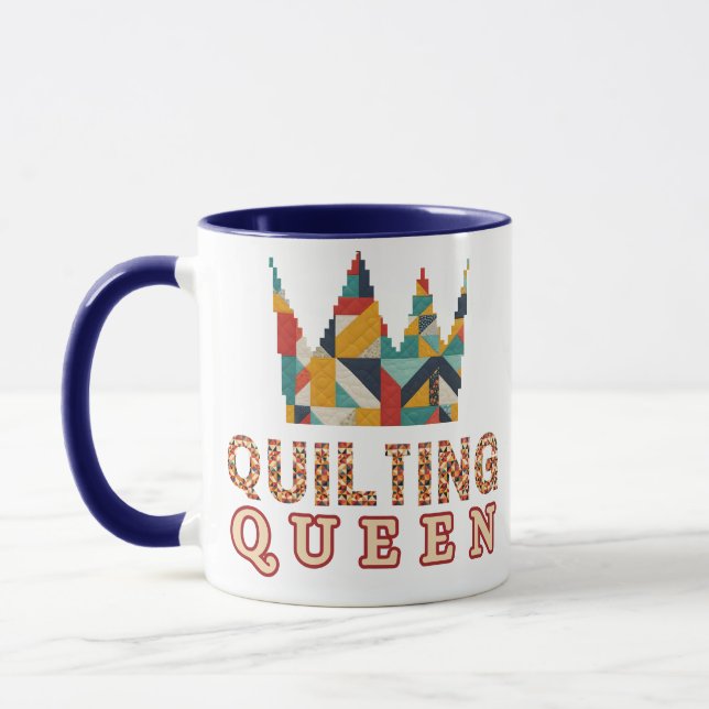Taza Quilting Queen - Funny Quilter - Quilting Lovers (Izquierda)
