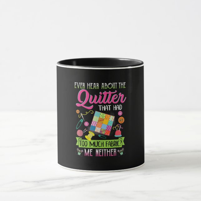 Taza Quilting Womens cita alguna vez sobre Quilter (Centro)