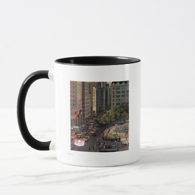 Taza Quinta Avenida por John Falter (Izquierda)