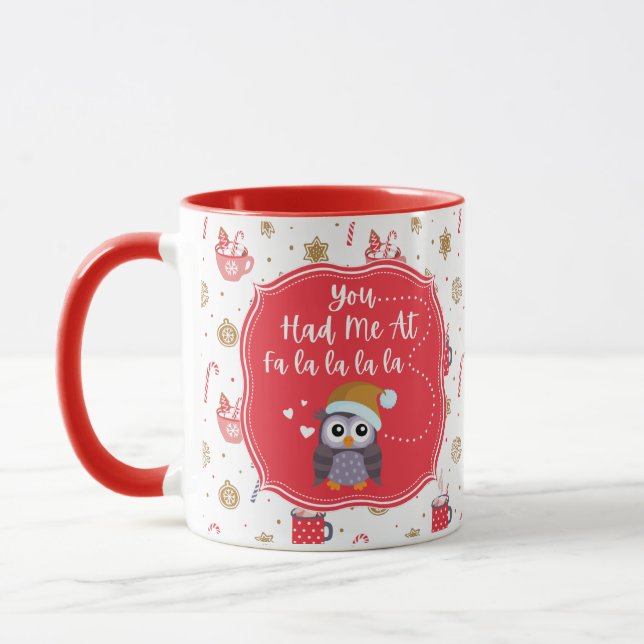 Taza Quirky Owl Holiday Mug (Izquierda)