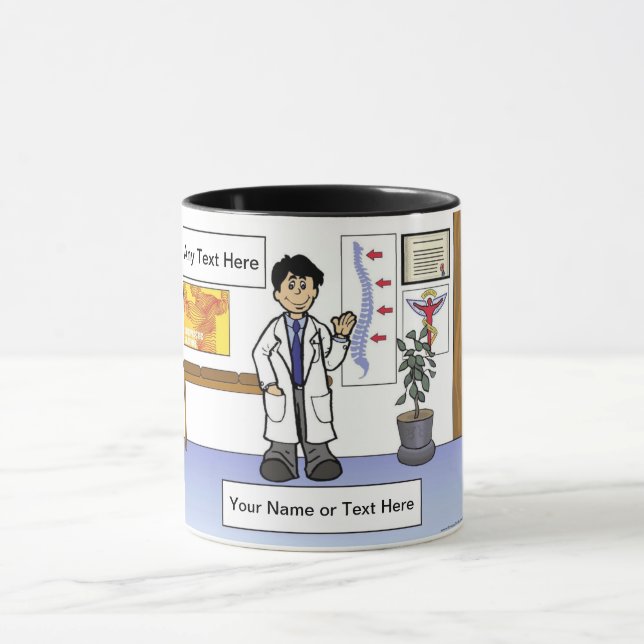 Taza Quiropráctico - Personalizado masculino por Printe (Centro)