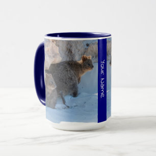 Taza Quokkas personalizadas y felices en la playa