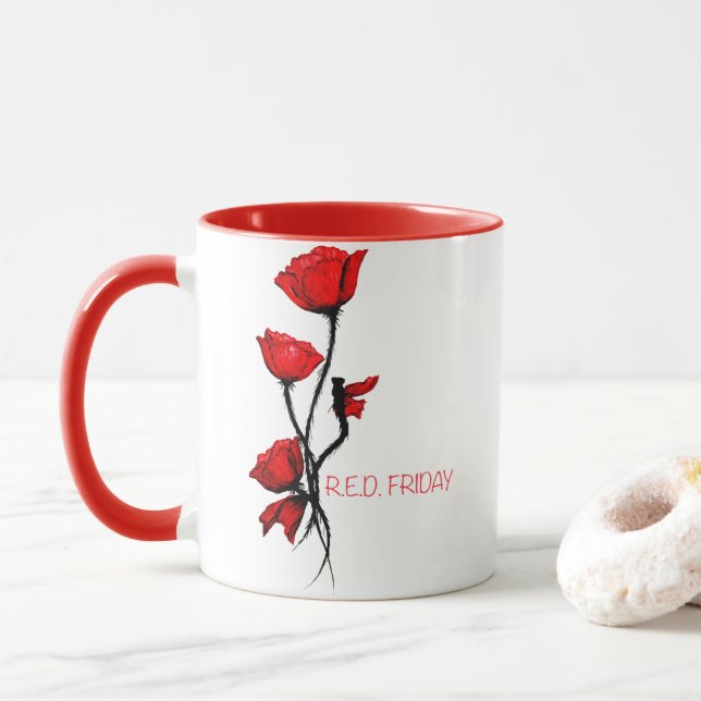 Taza R.E.D. Viernes - Recuerden Todos Desplegados Mug (Con donut)