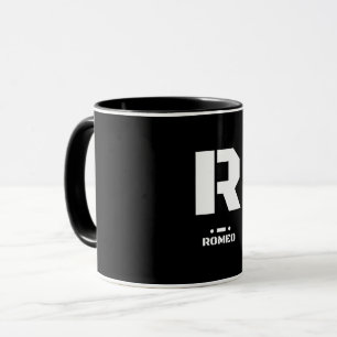 Taza R(Romeo) Código fonético de la OTAN y código morse