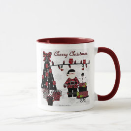 Taza RAB Rockabilly Cherry Navidades Santa Gifts Mug
