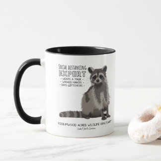 Taza Raccón de distanciamiento social