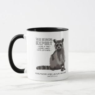 Taza Raccón de distanciamiento social