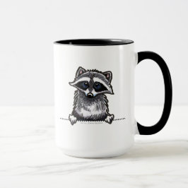 Taza Raccoon Line Art