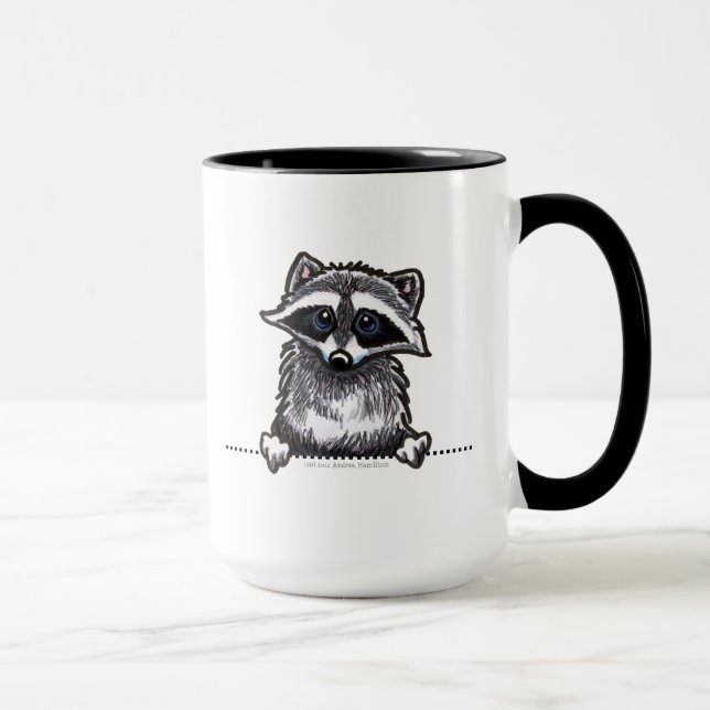 Taza Raccoon Line Art (Derecha)