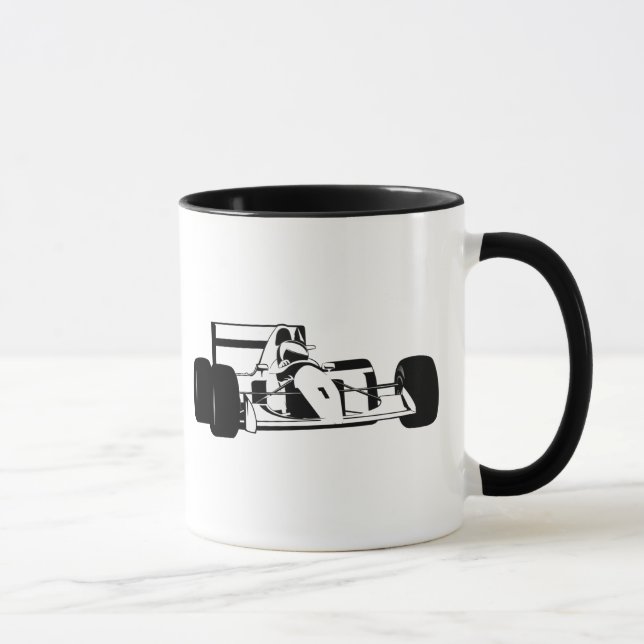 Taza Race Car Silhouette black and white (Derecha)