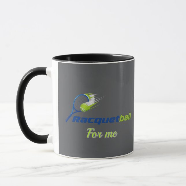 Taza Racket Ball Logo Mug – Sporty Energy Cup (Izquierda)