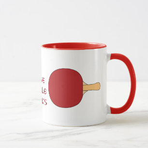 Taza Racquet de tenis de mesa roja