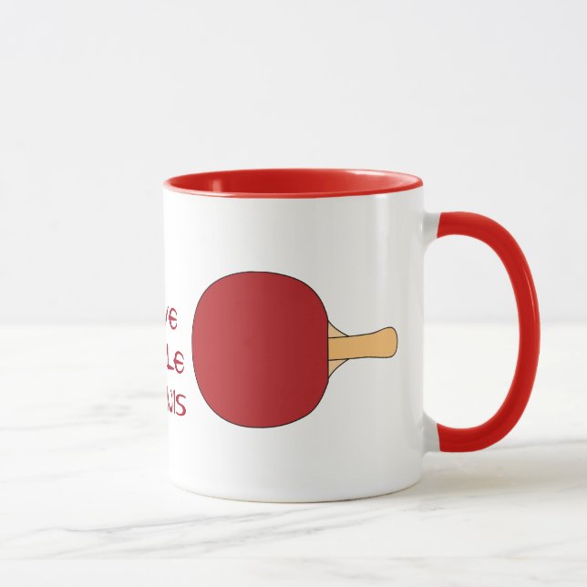 Taza Racquet de tenis de mesa roja (Derecha)