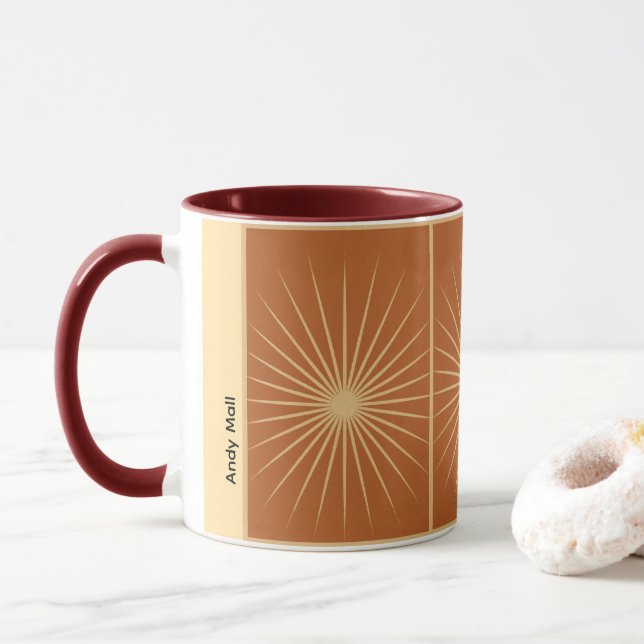 Taza Radiant Aura Burst Mug – Customizable Gift (Con donut)