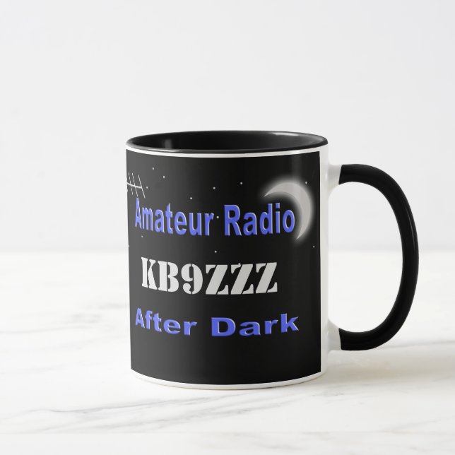 Taza Radio aficionada de encargo después de la (Derecha)