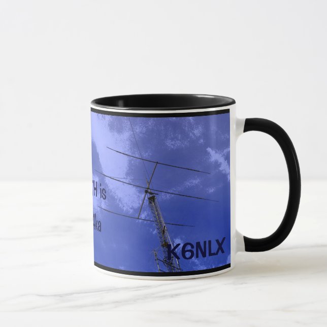 Taza Radio Amateur QTH y Callsign Mug (Derecha)