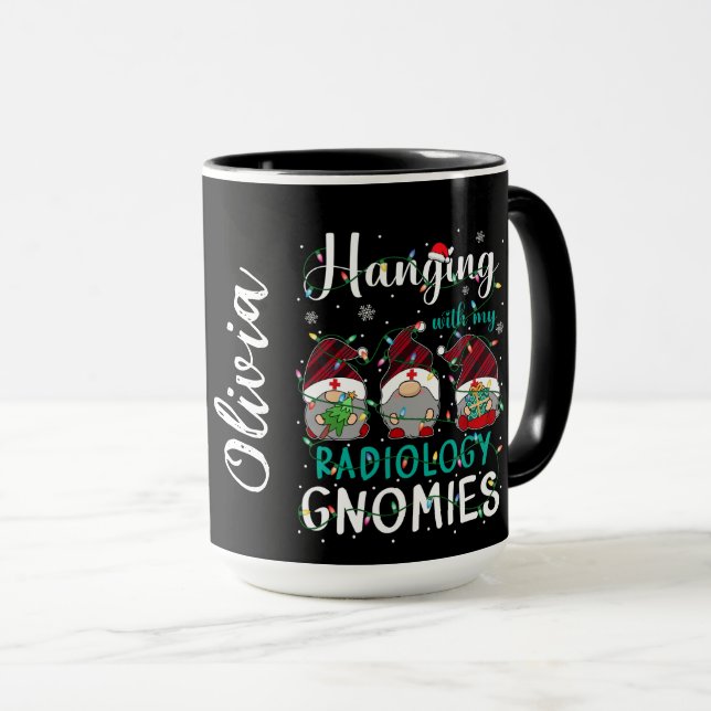 Taza Radiology Gnomies Christmas (Anverso derecho)