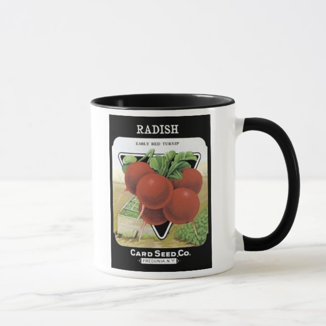 Taza Radish Early Red Turnip Card Seed Co (Derecha)