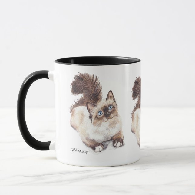 Taza Ragdoll cat por Artist GV Hemmings (Izquierda)