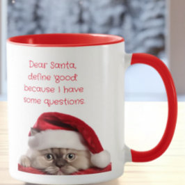 Taza Ragdoll Cat Santa Hat Define Good