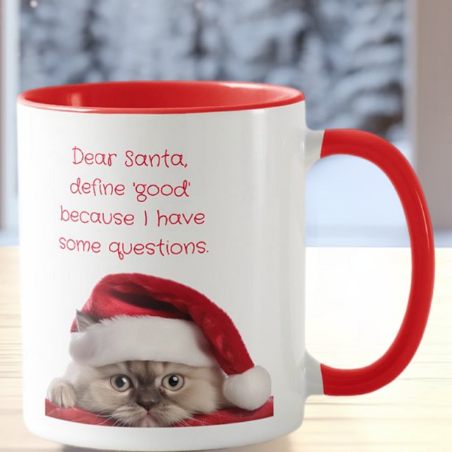 Taza Ragdoll Cat Santa Hat Define Good (Subido por el creador)
