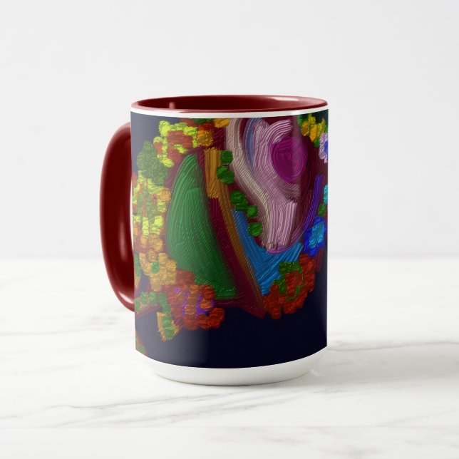 Taza Rainbow Colored Floral  (Anverso izquierdo)