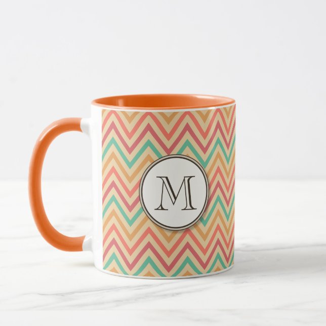Taza Rainbow Grunge Zigzag Chevrons (Izquierda)