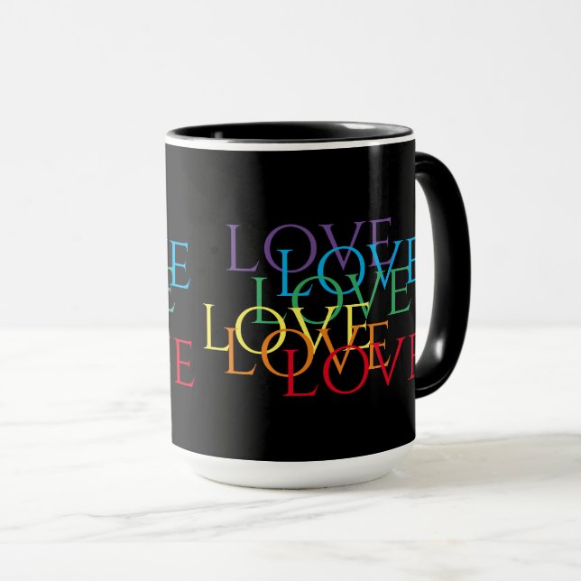 Taza RAINBOW LOVE II Tall Black Combo (Anverso derecho)